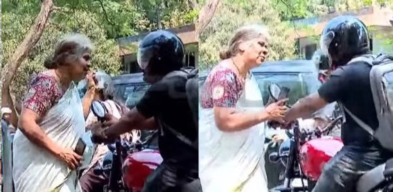 എന്നെ അറിയുന്നവരോട് മുമ്പേ പറഞ്ഞിട്ടുണ്ട് ഞാന്‍…; വീണ്ടും പ്രഭാവ’തീ’; എരഞ്ഞിപ്പാലത്ത് ഇന്നും ഫുട്പാത്തിലൂടെ പോകാന്‍ ശ്രമിച്ച ബൈക്ക് തടഞ്ഞു